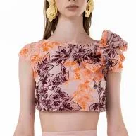 Rami Al Ali Beaded Cropped Top Paired With Tulle Skirt Luxury Evening Dress