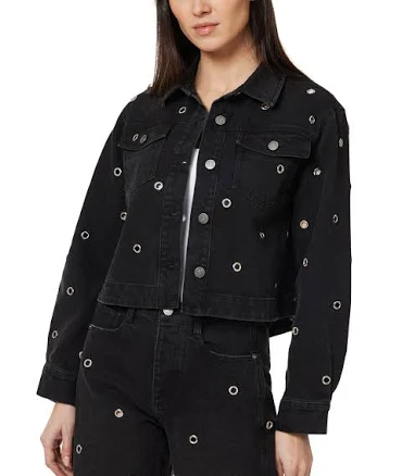embellished Crop Swing Jacket