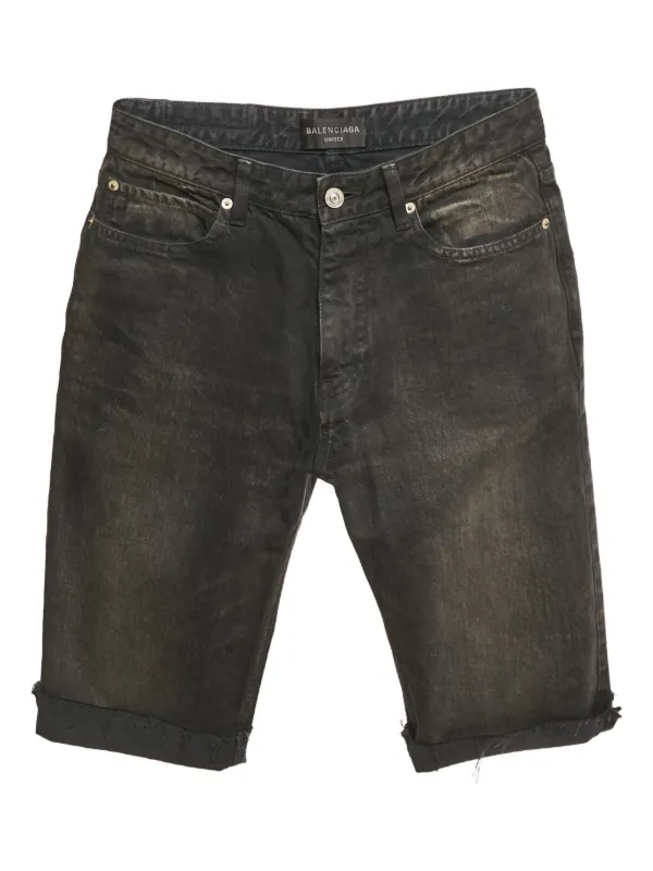 Frayed Hem Denim Shorts