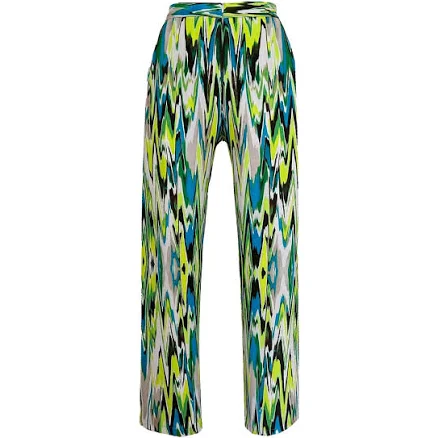 Maxjenny Zigzag Print Wide-leg Women Trousers