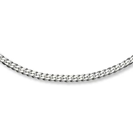 Sterling Silver Curb Link Necklace, 24"