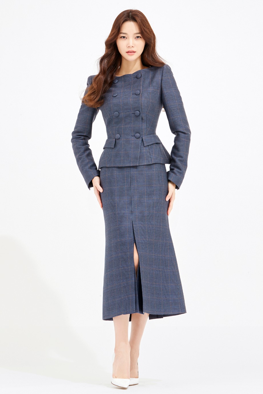 Wool Silk A Line Pleats Skirt