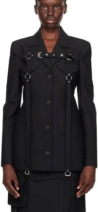 Off-White Black Pin-Buckle Blazer - IT 40 = S