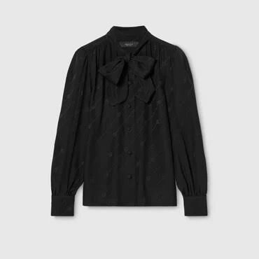 Gucci Interlocking G Silk Crêpe Satin Shirt