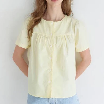 NONLOCAL Julia Shirring Blouse