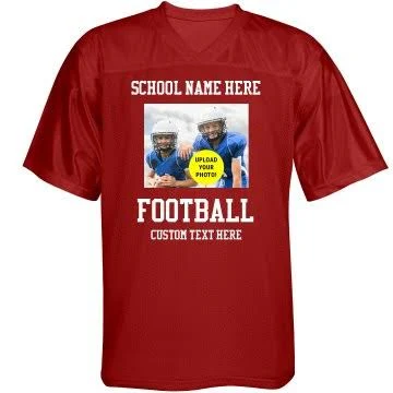 Custom Photo Unisex Mesh Football Jersey