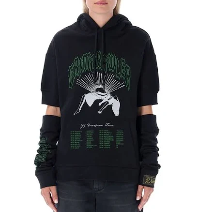 Raf Simons Women's Graphic-Print Detachable-Sleeve Hoodie