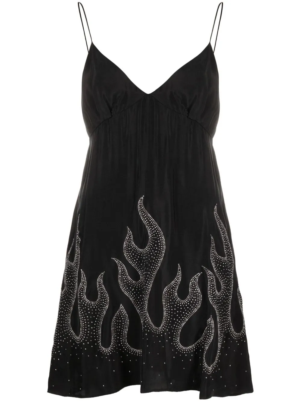 Flame-print Minidress