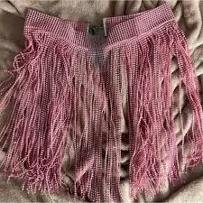 Dolls Kill Women's Pink and Silver Belt