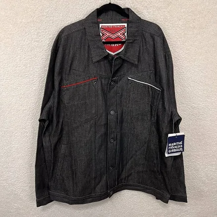 Marithe Francois Girbaud X Front Selvedge Jean Jacket Mens 3xl Black