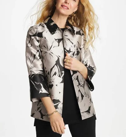 Chico's Women's Travelers Floral Jacquard Jacket