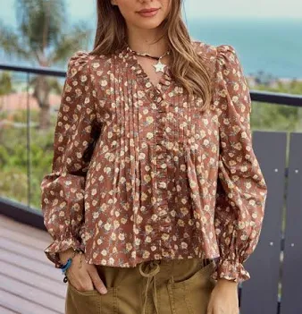 LovLov Floral Print Cotton TopLovLov Floral Print Cotton Top