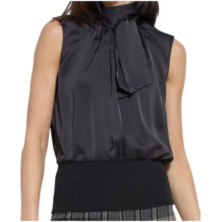 Satin Tie Blouse