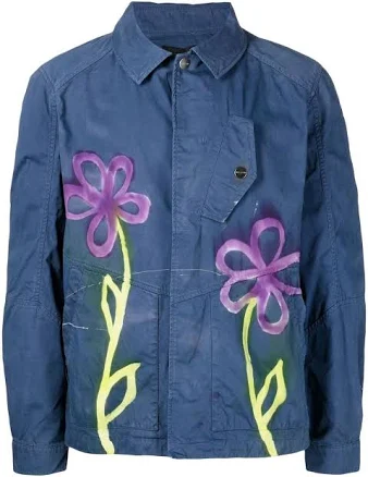 Stain Shade Graphic-Print Button-up Jacket