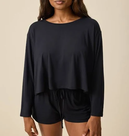 Kindred Bravely Women's Aria Casual Long Sleeve Cropped Top