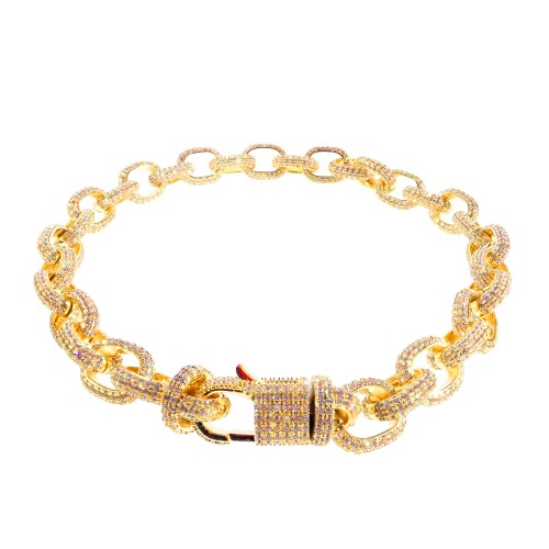 TIKOONZ ICED OUT 15MM ICEBOX CHAIN GOLD