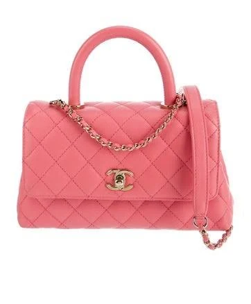 CHANEL Women's Quilted Caviar Coco Handle Bag