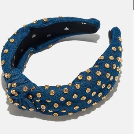 Lele Sadoughi Denim Crystal Headband