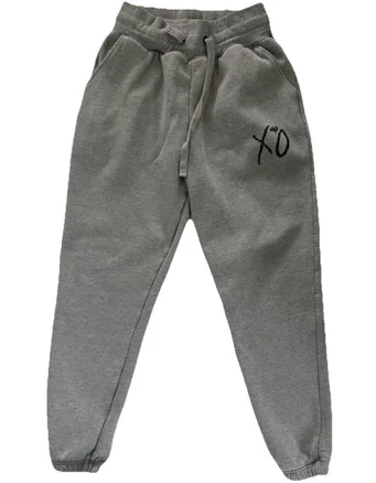 The Weeknd Xo Pants Medium Ivory Fleece Ankle Sweatpants Joggers