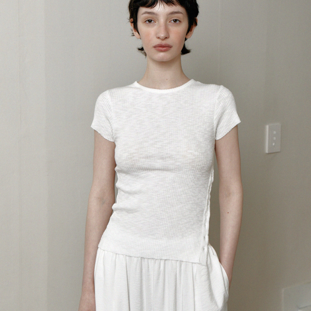 [르] side button slit top (white)