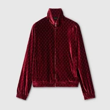 Gucci GG Stretch Velvet Devoré Zipped Jacket