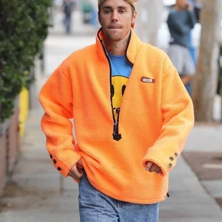 Ader Error Orange Half Zip Fleece