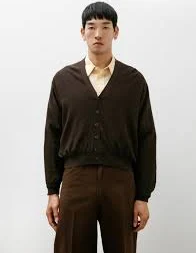 Twisted Cardigan Dark Cacao