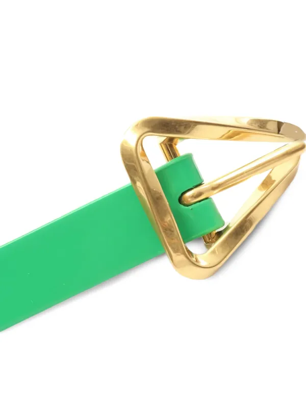 Triangle-buckle Leather Belt