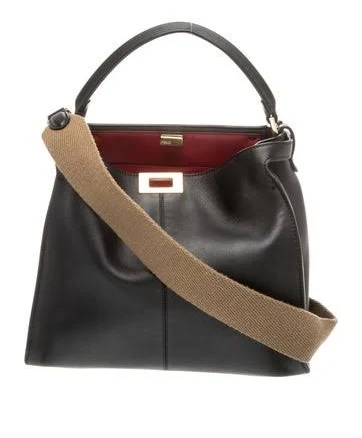 Fendi Calfskin Peekaboo X-Lite Medium in Black