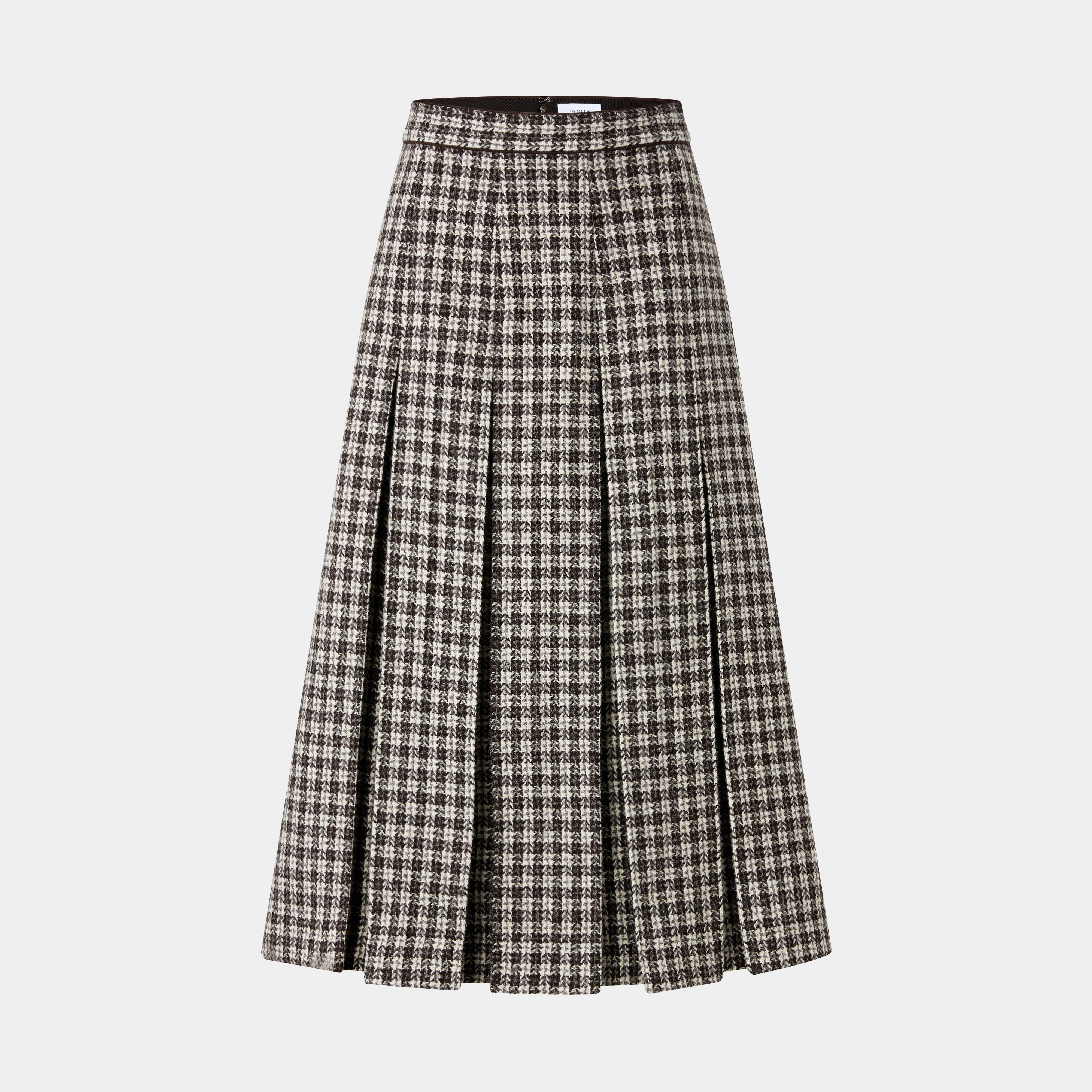 Chocolate Checked Skirt