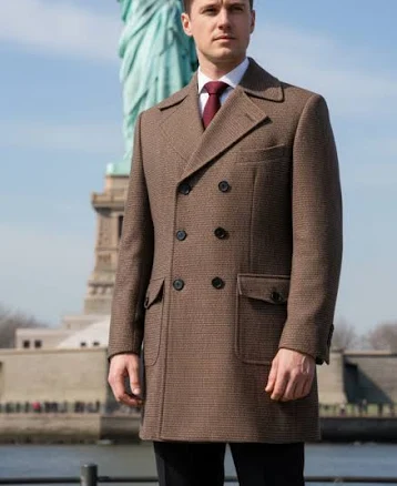 Double Breasted Wide Lapel Overcoat