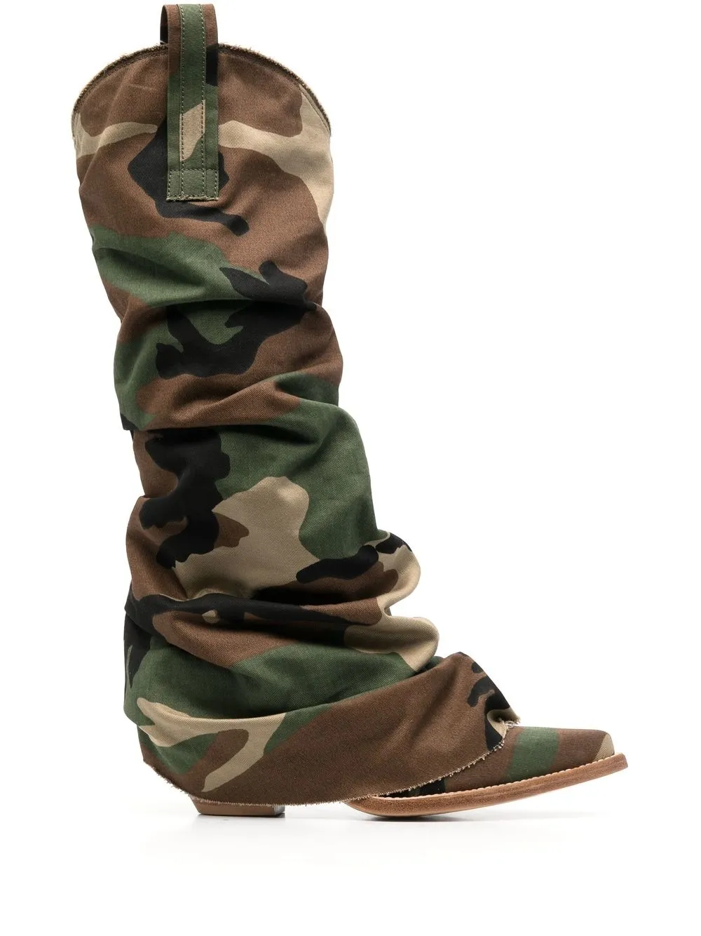 Camouflage-print Knee-high Boots