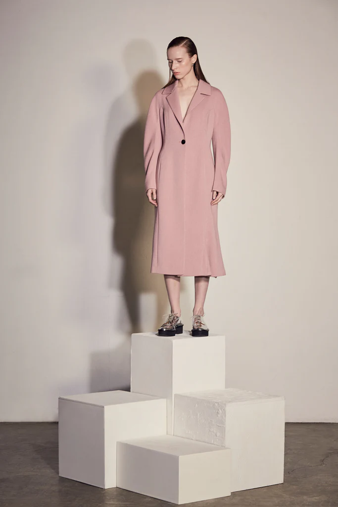 Constantin Sand Crepe Coat