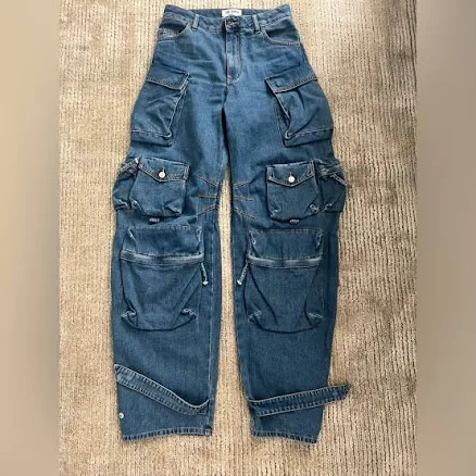 The Attico Blue Fern Women Jeans