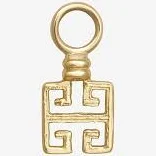 9K Solid Gold Double Greek Key Ear Charm