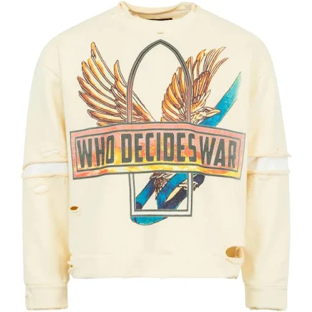 Who Decides War Distressed Ribbon-tour Sweater