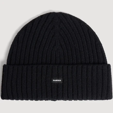 Sandro Men's Ribbed Knit Cuffed Beanie