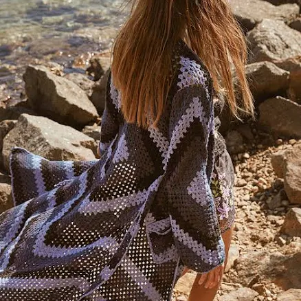 Chasing Unicorns Magic Carpet Ride Crochet Coat