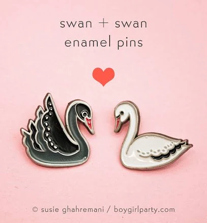 Swan Enamel Pin Set