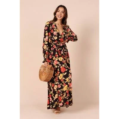 Petal & Pup Women's Ruana Floral Wrap Jacket Maxi Dress