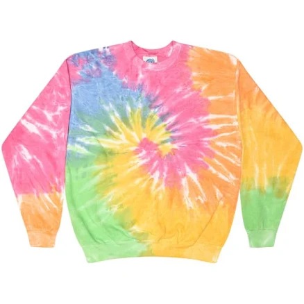 Custom Embroidered Tie Dye Adult Crew Neck Sweatshirt, Size: M | Eternity | Imprint