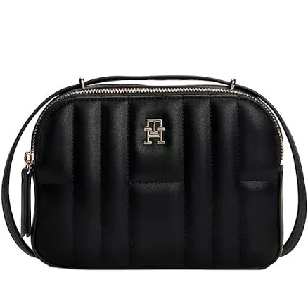 Tommy Hilfiger Quilted Logo- Plaque Shoulder Bag