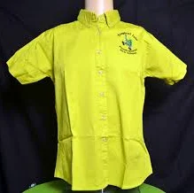 Tropical Isle Full Embroidered Logo Women's Lime Green Twill Shirt