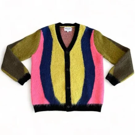 STRIPED MOHAIR Cardigan