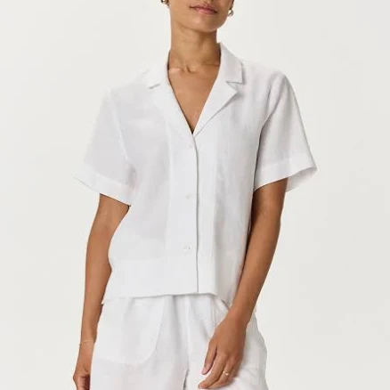 Women's Quince 100% European Linen Short Sleeve Shirt