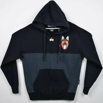 Fallout Official Bethesda Full Zip Hoodie Size Large Dogmeat 3 4 76