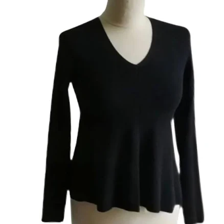 Uniqlo Sweaters | Uniqlo Lemaire Wool Peplum Sweater | Color: Black | Size: Xs | Pm-19523146's Closet