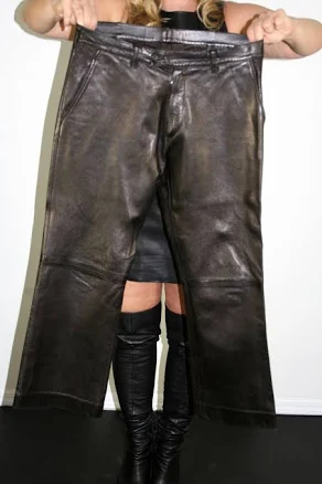 Prada Brown Lambskin Leather Pants Size Medium 6 8 M