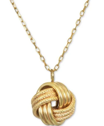 Macy's Knot 18" Pendant Necklace in 14k Gold