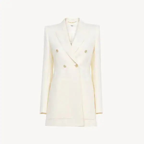 Two-Button Tailored Jacket (Coconut Milk)